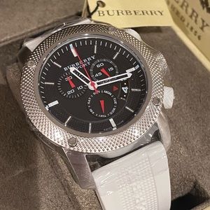 Burberry Men Sport Rubber Chronograph Watch BU7701